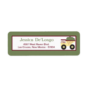 Construction Zone Return Address Label