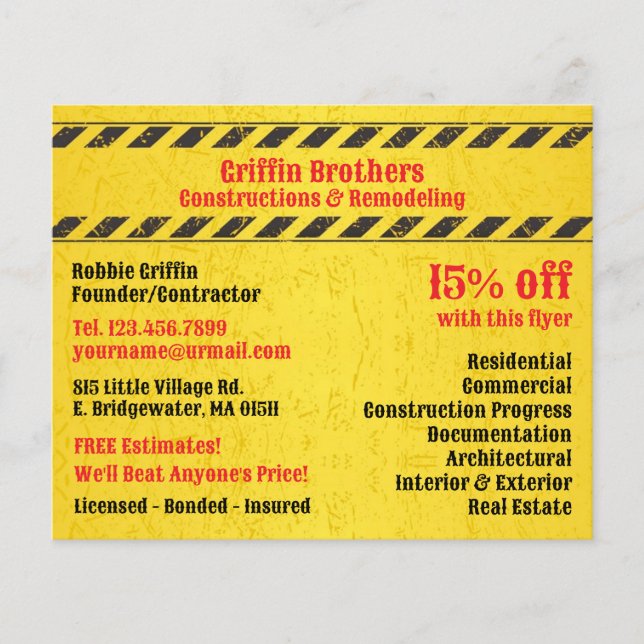 Constructions Flyers (Front)