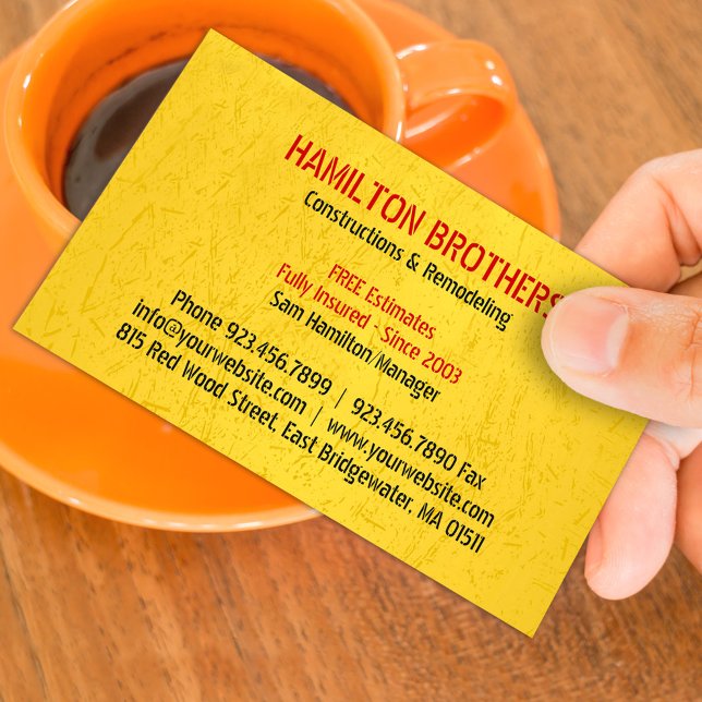 Constructions Handyman Business Card (Creator Uploaded)
