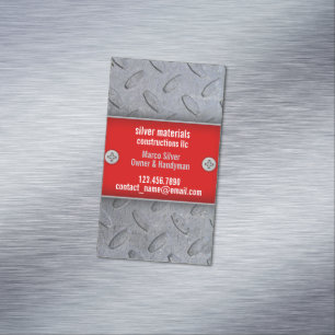 Constructions Handyman Magnetic Business Card