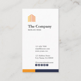 Constructor Architect Social Vertical BusinessCard Business Card