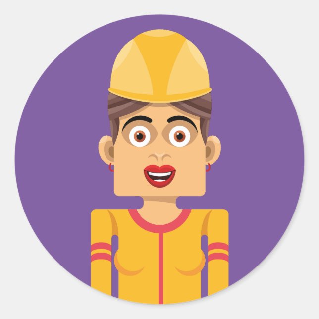 Constructora Classic Round Sticker (Front)