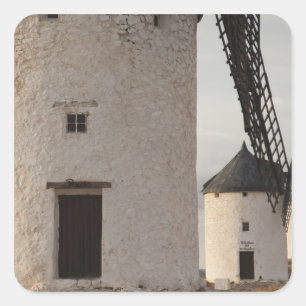 Consuegra, antique La Mancha windmills 2 Square Sticker