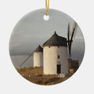 Consuegra, antique La Mancha windmills Ceramic Ornament