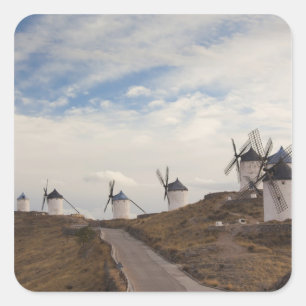 Consuegra, antique La Mancha windmills Square Sticker