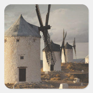 Consuegra, antique La Mancha windmills Square Sticker