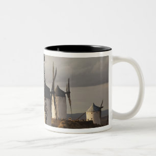 Consuegra, antique La Mancha windmills Two-Tone Coffee Mug