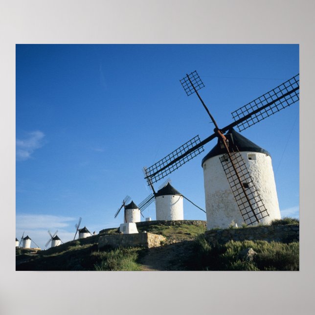 Consuegra, La Mancha, Spain, windmills 2 Poster (Front)