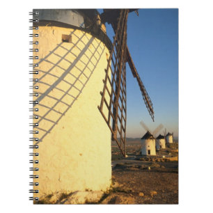 Consuegra, La Mancha, Spain, windmills and Notebook