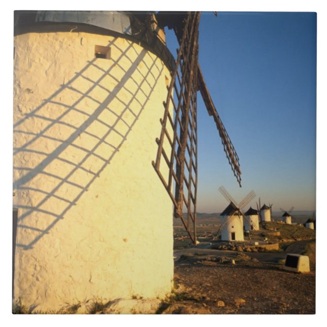 Consuegra, La Mancha, Spain, windmills and Tile (Front)