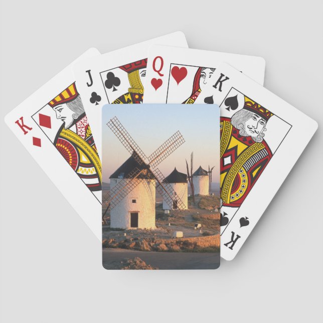 Consuegra, La Mancha, Spain, windmills Playing Cards (Back)