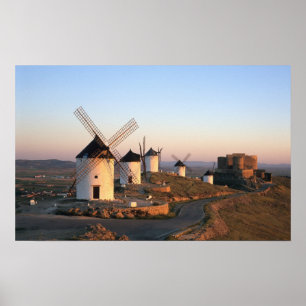 Consuegra, La Mancha, Spain, windmills Poster