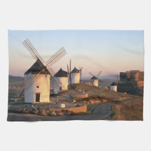 Consuegra, La Mancha, Spain, windmills Tea Towel