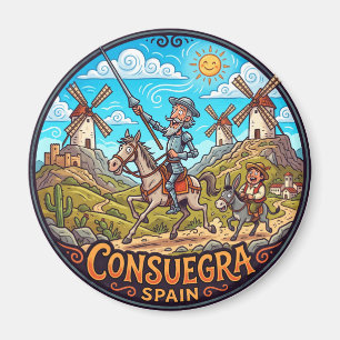 Consuegra Windmills and Don Quixote Spain Magnet
