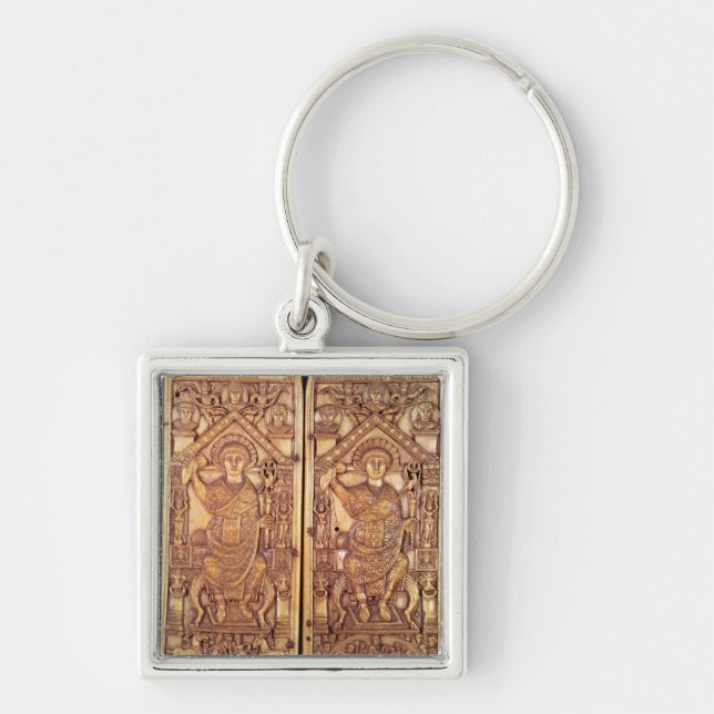 Consular diptych Anastasius  carved Key Ring (Front)