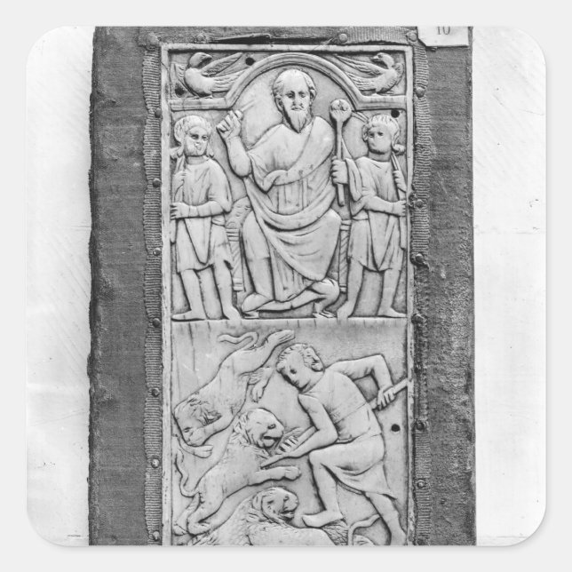 Consular diptych of Aetius, right hand panel Square Sticker (Front)