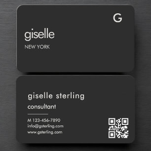 Consultant Black QR Code Business Card