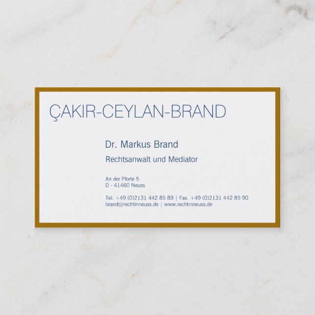 consultant business card (Front)