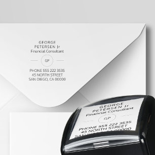 Consultant   business corporate monogrammed self-inking stamp