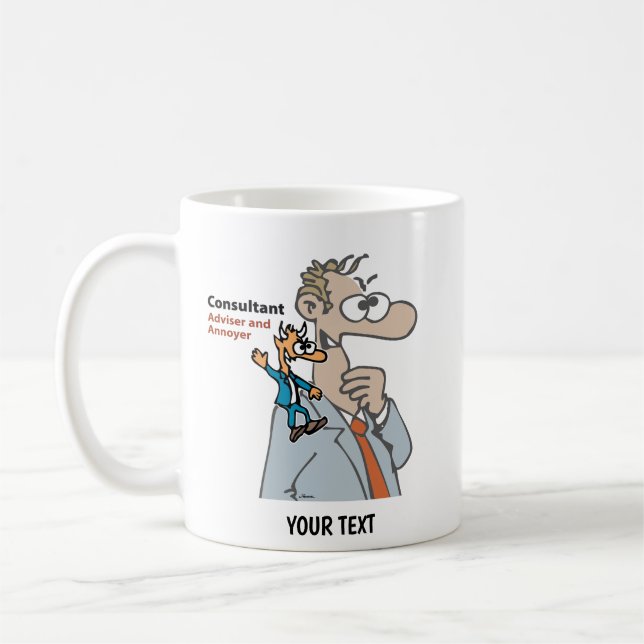 Consultant Cartoon Coffee Mug (Left)