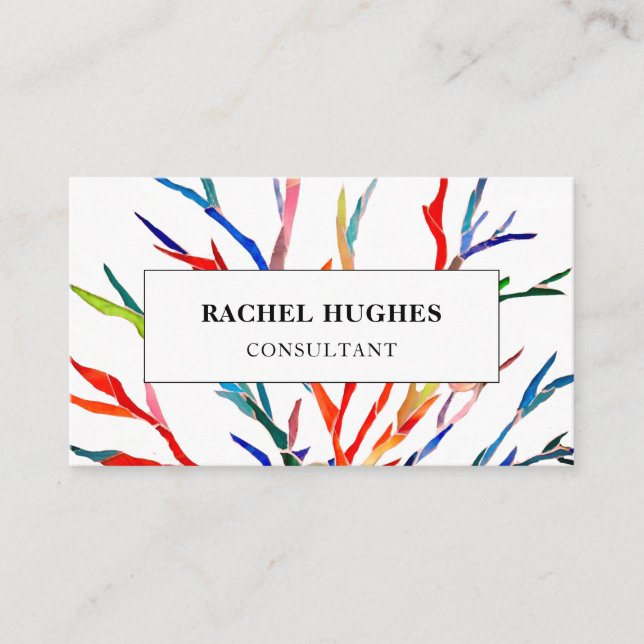 Consultant Colourful Business Card (Front)