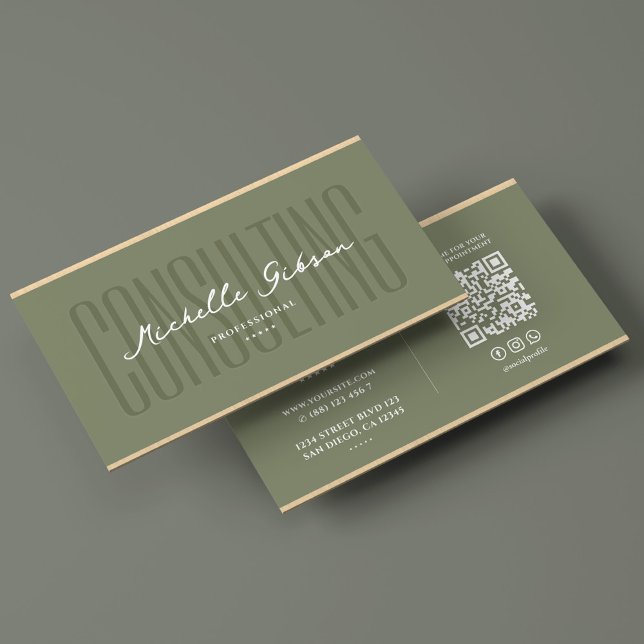 Consultant Counsellor Consulting Sage Elegant  Business Card (Consultant Counselor Consulting Sage Elegant Business Card
)