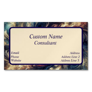 Consultant Modern Abstract Art  Magnetic Business Card