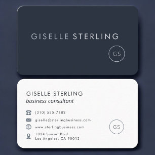 Consultant Navy Blue Professional Business Card