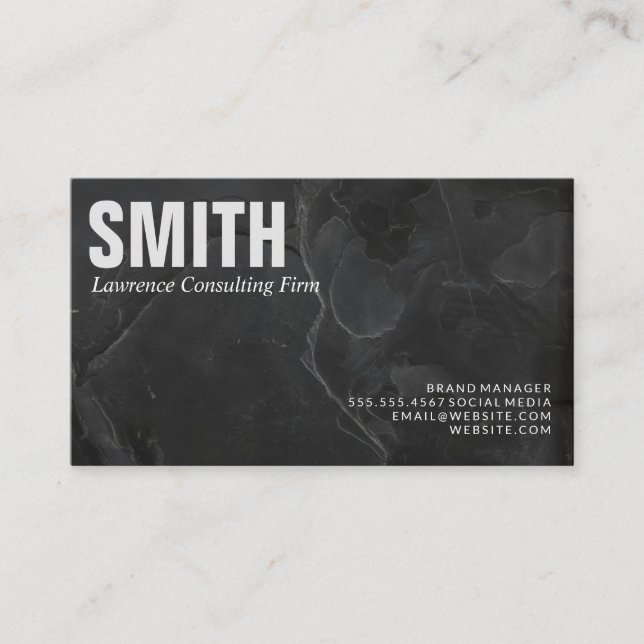 Consulting | Corporate | Marble | Executive Business Card (Front)