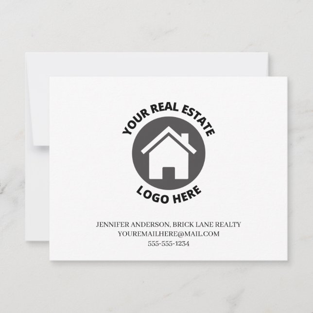 Contact Info Your Real Estate Logo Here Card (Front)