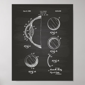 Contact Lens 1950 Patent Art Chalkboard Poster