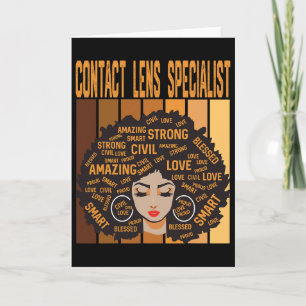 Contact Lens Specialist Powerful Black History Mon Card