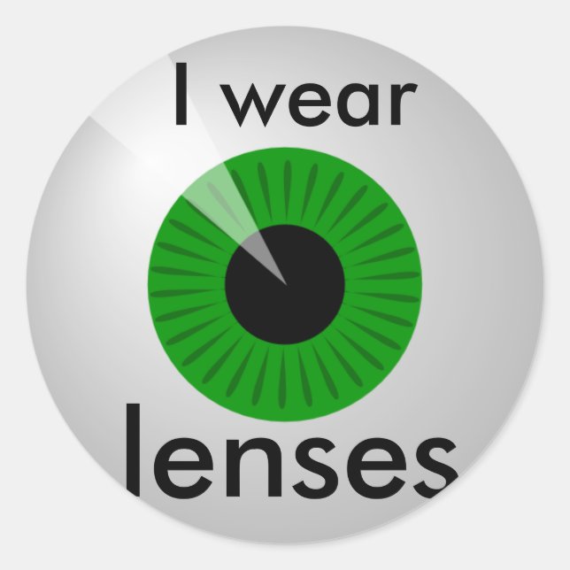 Contact lenses classic round sticker (Front)