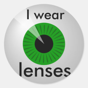 Contact lenses classic round sticker