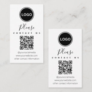 Contact us   QR code Modern Business Card