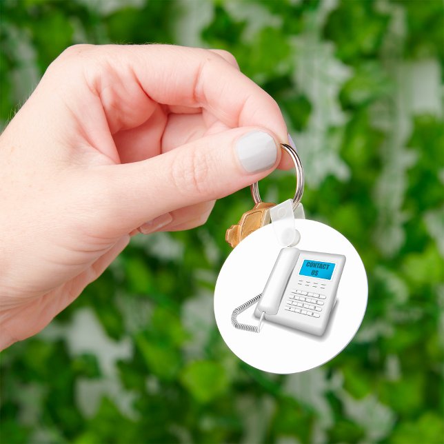 Contact Us Telephone Customer Support Phone Key Ring (Creator Uploaded)