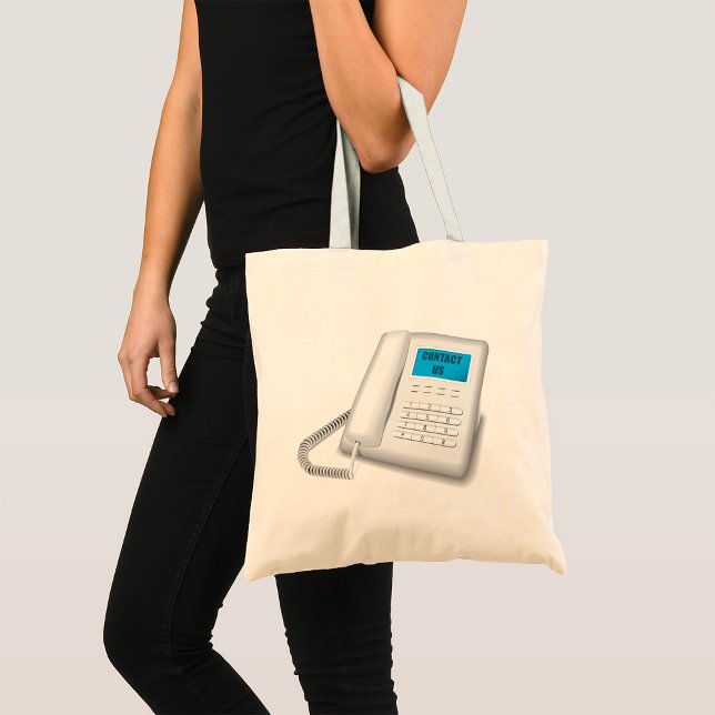 Contact Us Telephone Tote Bag (Creator Uploaded)