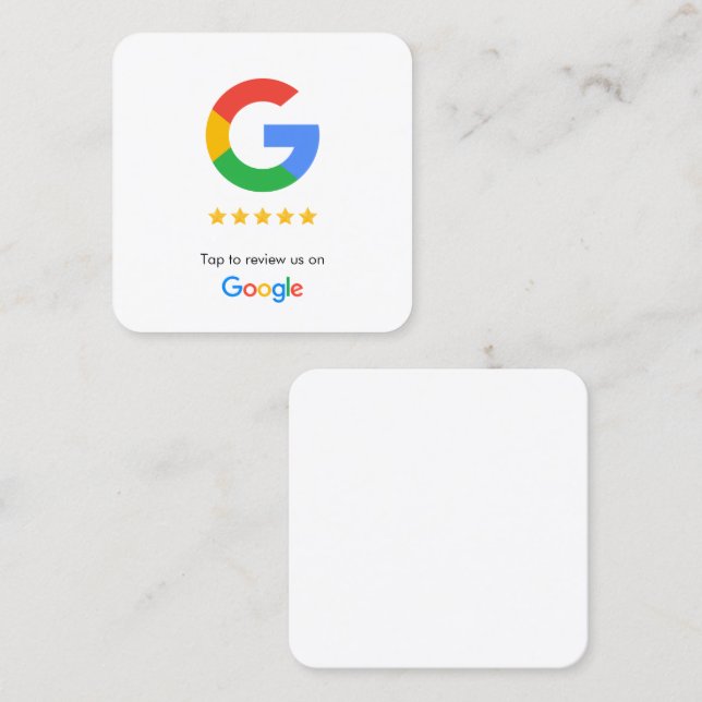 Contactless Google Review Card (Front/Back)