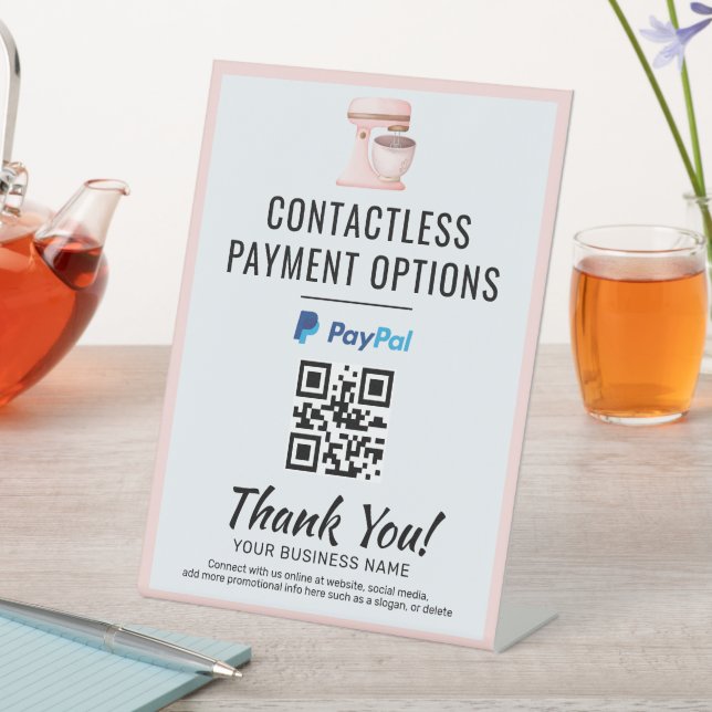 Contactless Pay QR Code Sign | PayPal | Bakery  (In SItu)