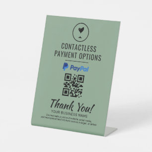Contactless Pay QR Code Sign PayPal Bar