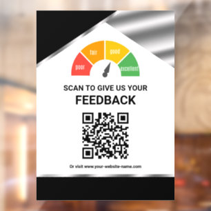 Contactless QR Code Customer Feedback Black