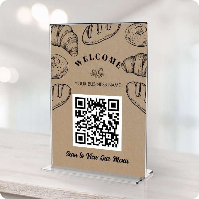 Contactless QR Code ScanToOreder Menu Bakery Card (Contactless QR Code ScanToOreder Menu Bakery Card)