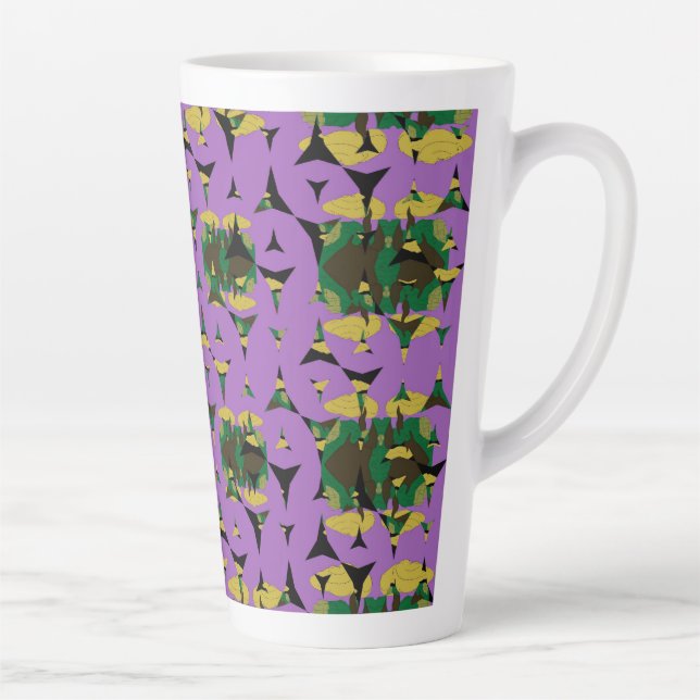 Contained Sky Flame Pinwheels Latte Mug (Right)