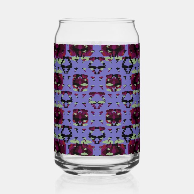 Contained Sky Flame Roses Can Glass (Front)