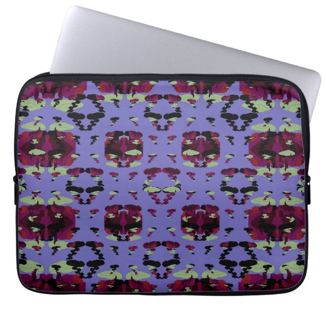 Contained Sky Flame Roses Laptop Sleeve (Front)