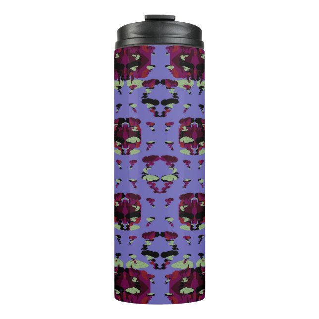 Contained Sky Flame Roses Thermal Tumbler (Front)