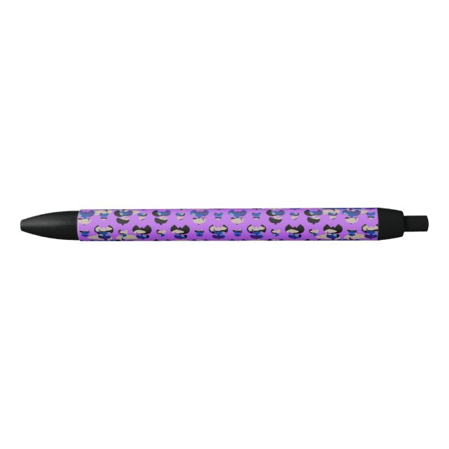 Contained Sky Flame Tulip Black Ink Pen (Front)