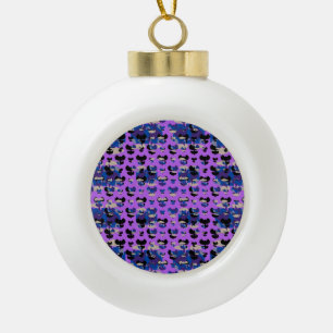 Contained Sky Flame Tulip Ceramic Ball Christmas Ornament