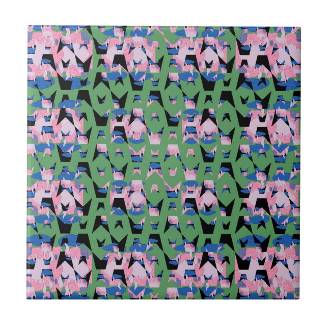 Contained Sky Flame Wings Ceramic Tile (Front)