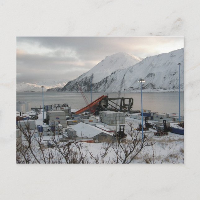 Container Crane Destroyed by Gale Force Winds Postcard (Front)